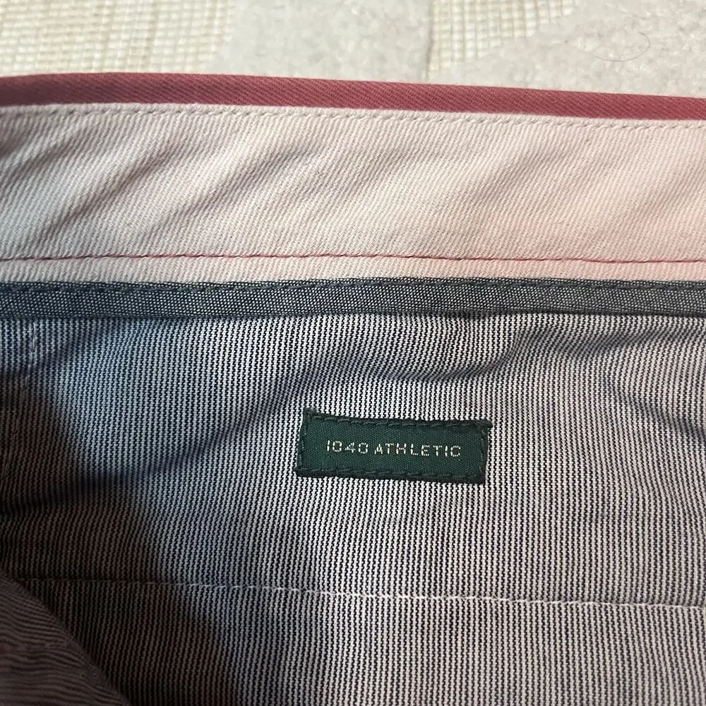 J Crew Oarsman Pants Mens Size 36x31 Salmon Red Chino Straight 1040 Athletic
